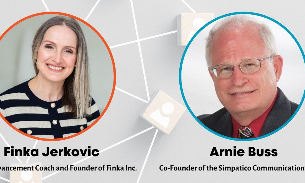 An image of Finka Jerkovic and an image of Arnie Buss.