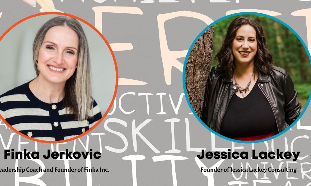A headshot of Finka Jerkovic and a headshot of Jessica Lackey.