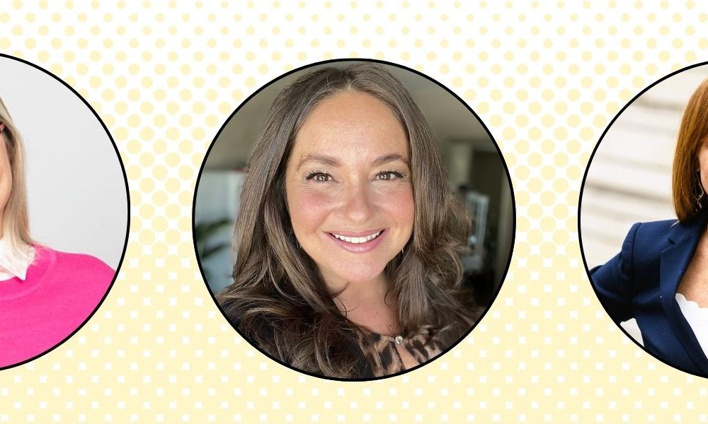 Images of Kate Bonnycastle, Stephanie Edward, and Jennifer Walker Gates in a row with a yellow background.